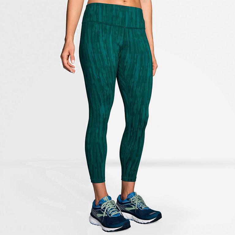 Brooks Formation Womens Running Leggings - Green - Philippines (824167JWE)